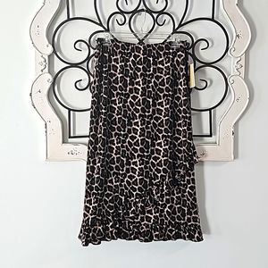 NTW Michael Kors animal print skirt with ruffled hem Size M